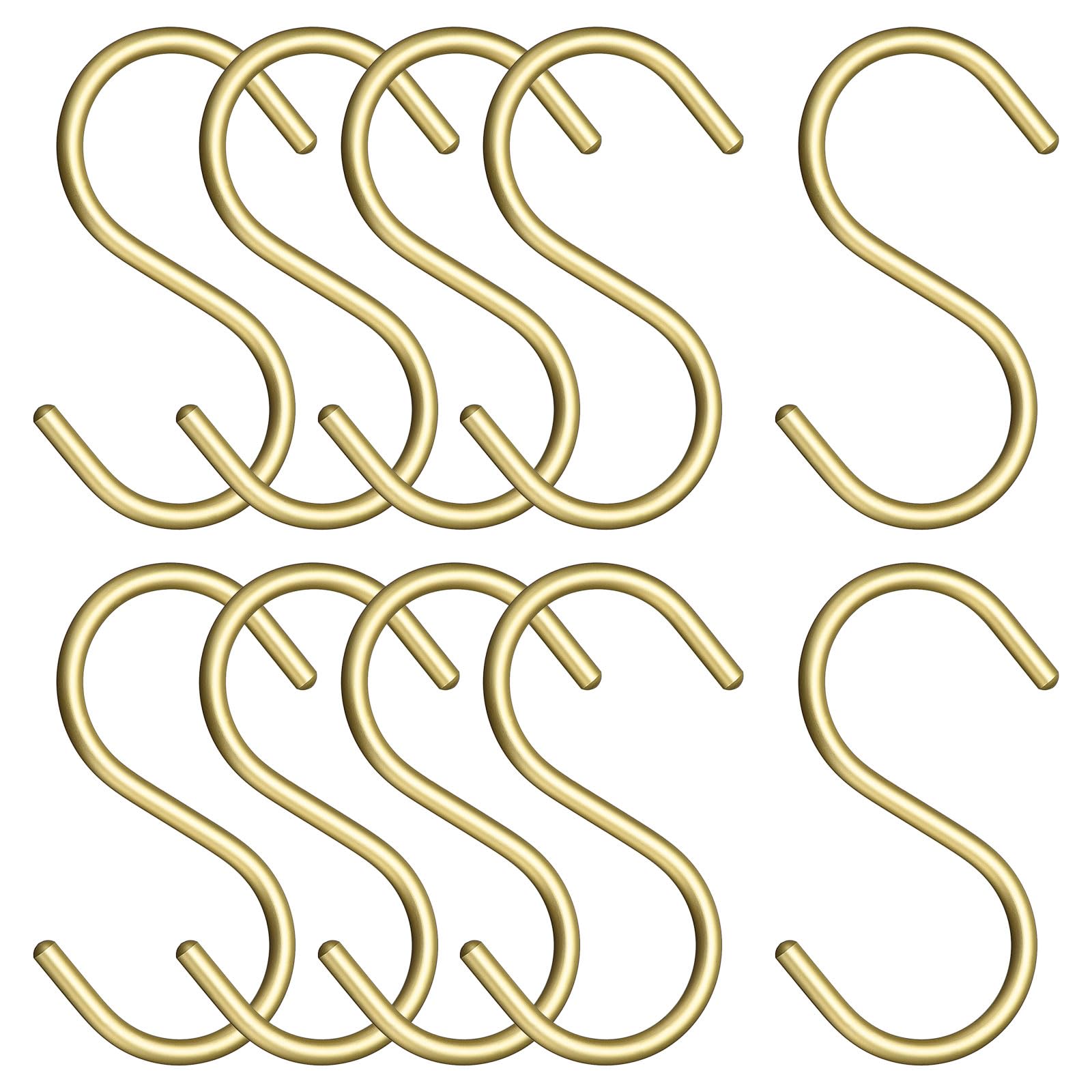 Crochets en S dorés en alliage d'aluminium de 9 cm pour suspendre les vêtements