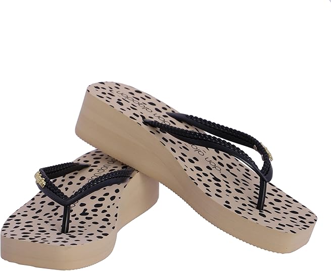 DON ALGODON Infradito Donna Leticia, Sandali Estate Eleganti E Comode, Ciabatte Mare Con Tacco, Flip Flop Per Spiaggia E Tempo Libero, 100% PVC