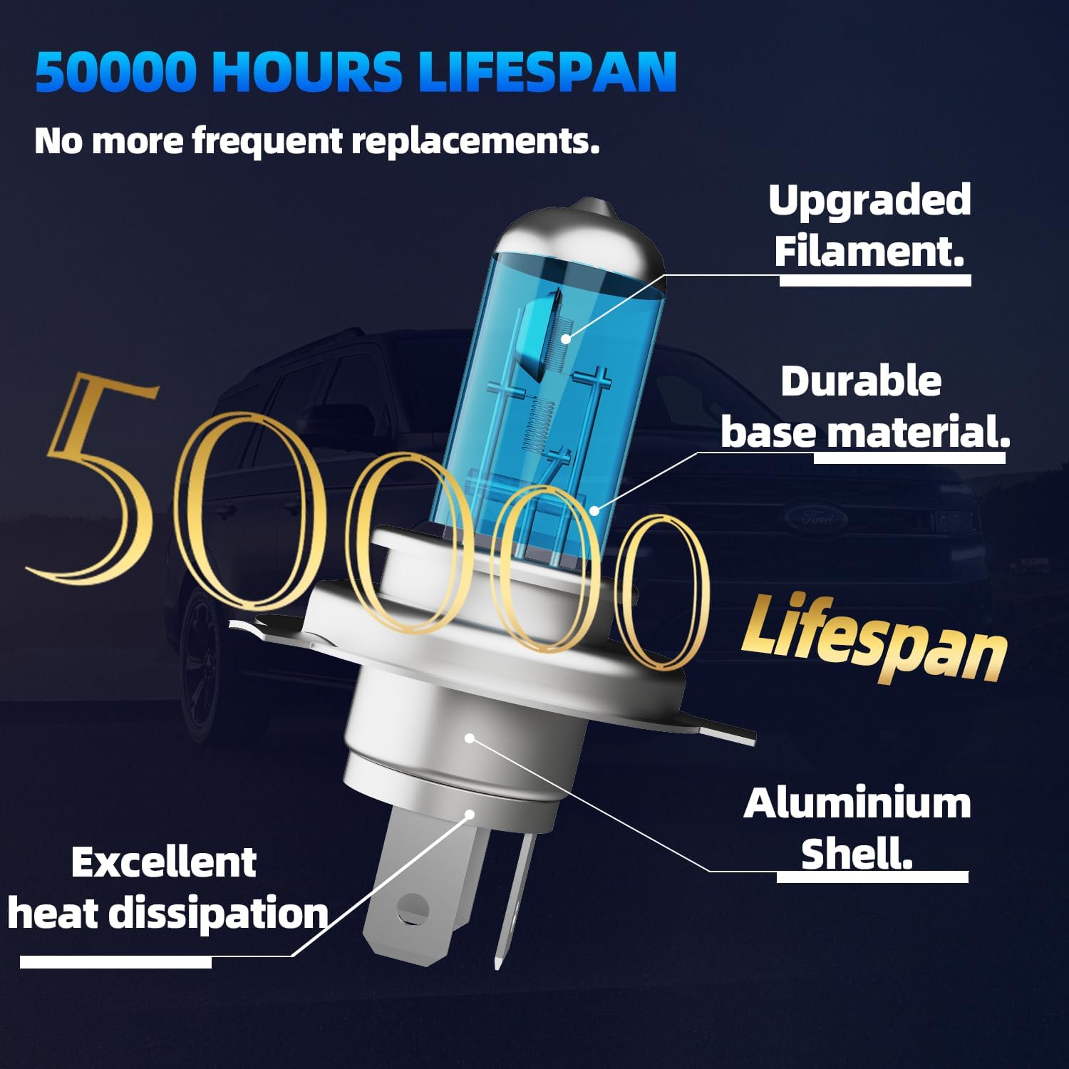 Headlight Bulbs Fit for 2014-2018 Toyota Tundra Halogen Headlight Bulbs,9003/H4/HB2 High/Low Beam + h11 Fog Lights Front Bulb Bright Light Halogens Combo,Plug And Play,Pack of 4