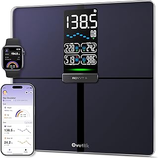 Ovutek Professional Smart Scale for Body Weight, BMI, Body Fat, Muscle Mass, Highly Accurate Body Composition Weighing Machine, Bathroom Digital Scale Large Display Sync with Fitness App, 450lb