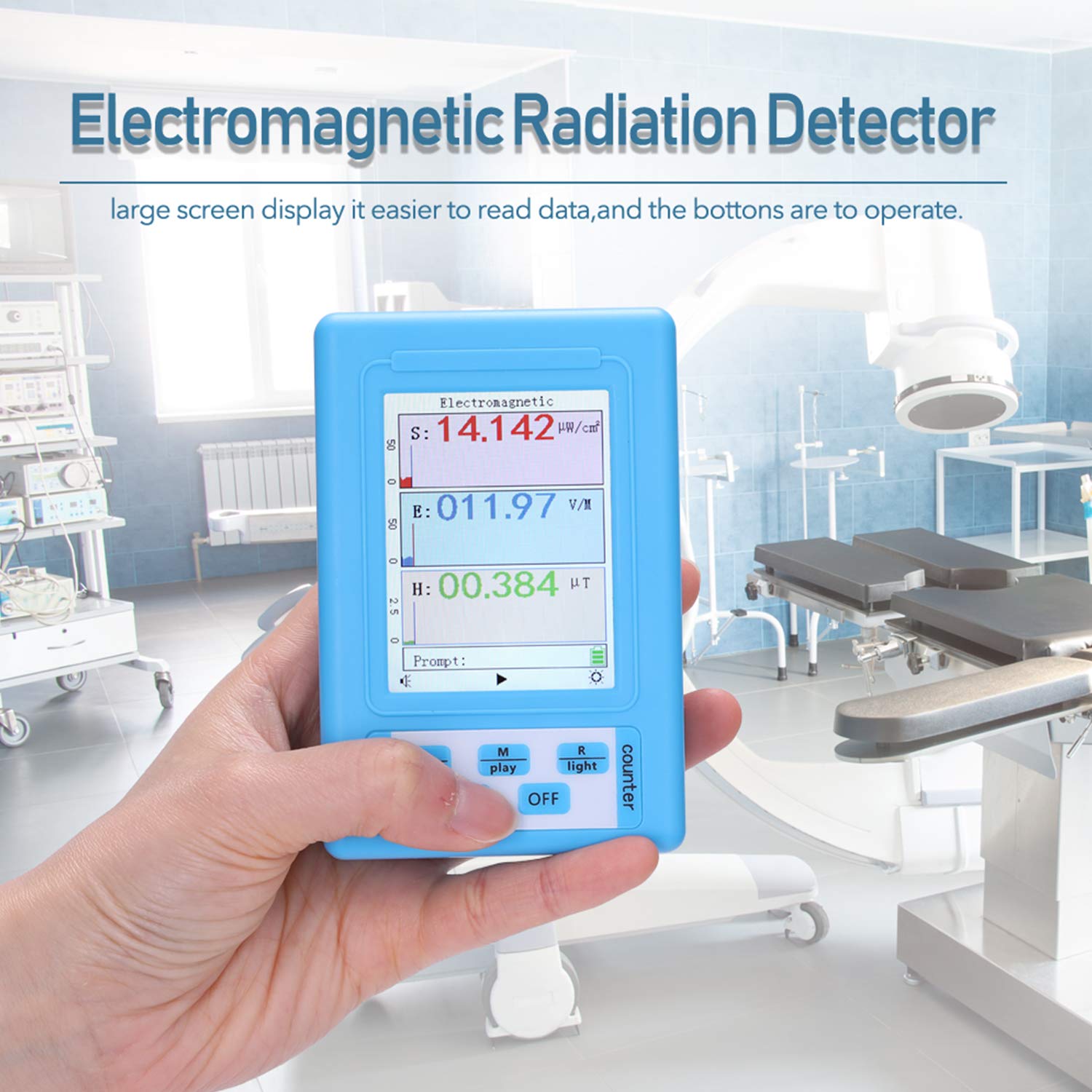 Ręczny tester promieniowania elektromagnetycznego lvifloae BR 9A Półfunkcjonalny tester elektromagnetyczny służy do wykrywania promieniowania w codziennym środowisku