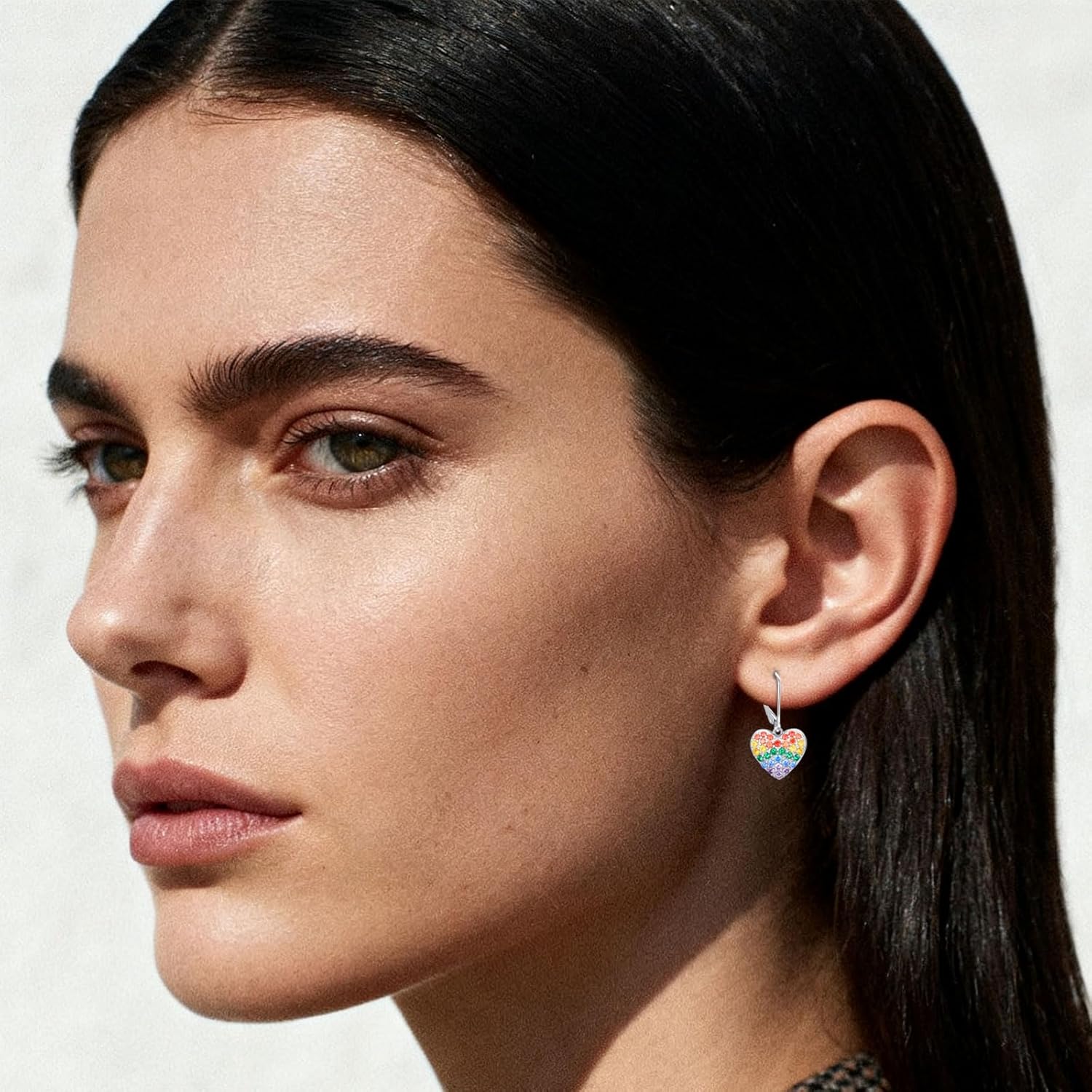 Pride Earrings Gifts for Women Men 925 Sterling Silver Rainbow Pride Earrings LGBT Gay Jewelry Pride Gifts for Lesbian - Image 6