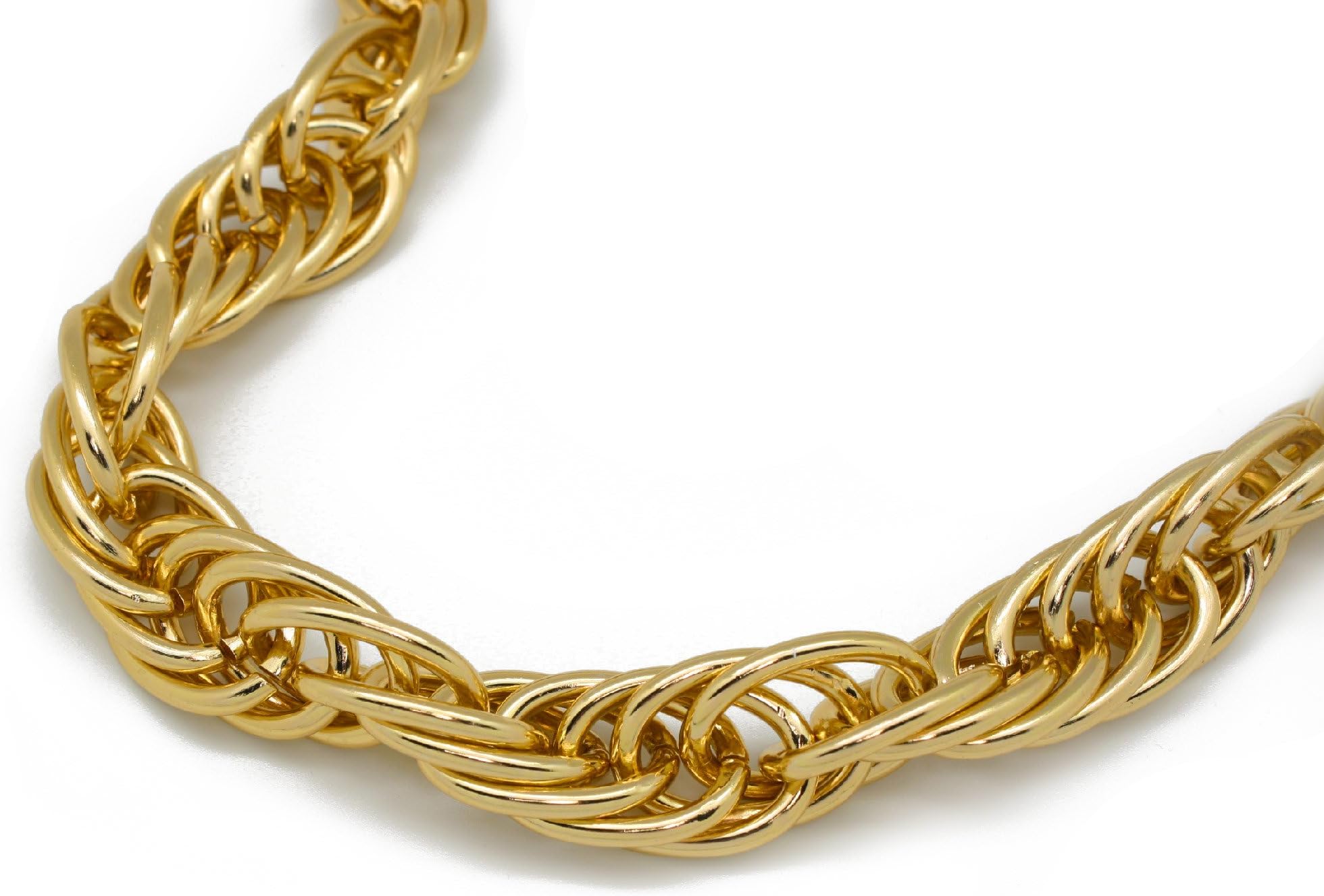 40" Heavy Rope Gold Pimp Chain Old School Rapper Costume Bling!! (Gold) For Men