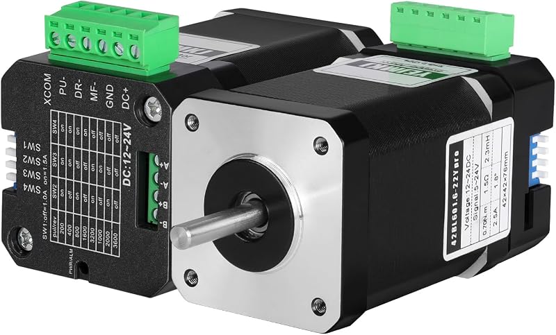Nema 17 Stepper Motor with Integrated Stepper Driver 42-76mm 0.7Nm | 42 Stepper Motor with Controller 1.8‌°‌ 99.13oz·in Bipolar 2.5A 1.5Ω 2 Phase High torque for 3D Printer DIY Robot CNC Machine