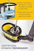 Vista 3 de trapeador giratorio comercial con carrito de ruedas, diseño sólido para años de uso