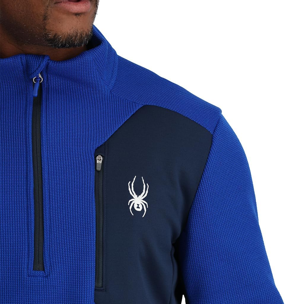 Spyder mens Bandit 1/2 Zip Fleece Ski Mid Layer Sweater Jacket