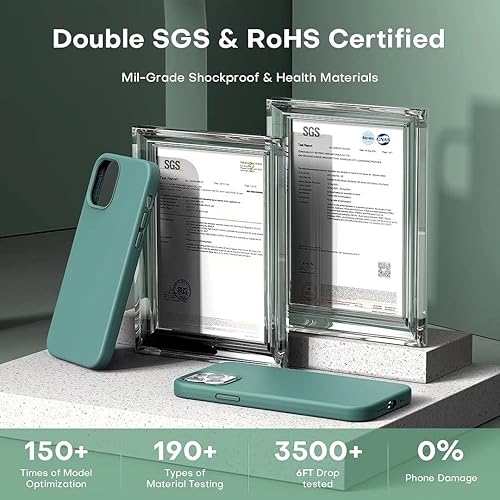 Vista 12 de TOCOL - Funda 5 en 1 para iPhone 11, con 2 protectores de pantalla + 2 protectores de lente de cámara, funda delgada de silicona líquida a prueba