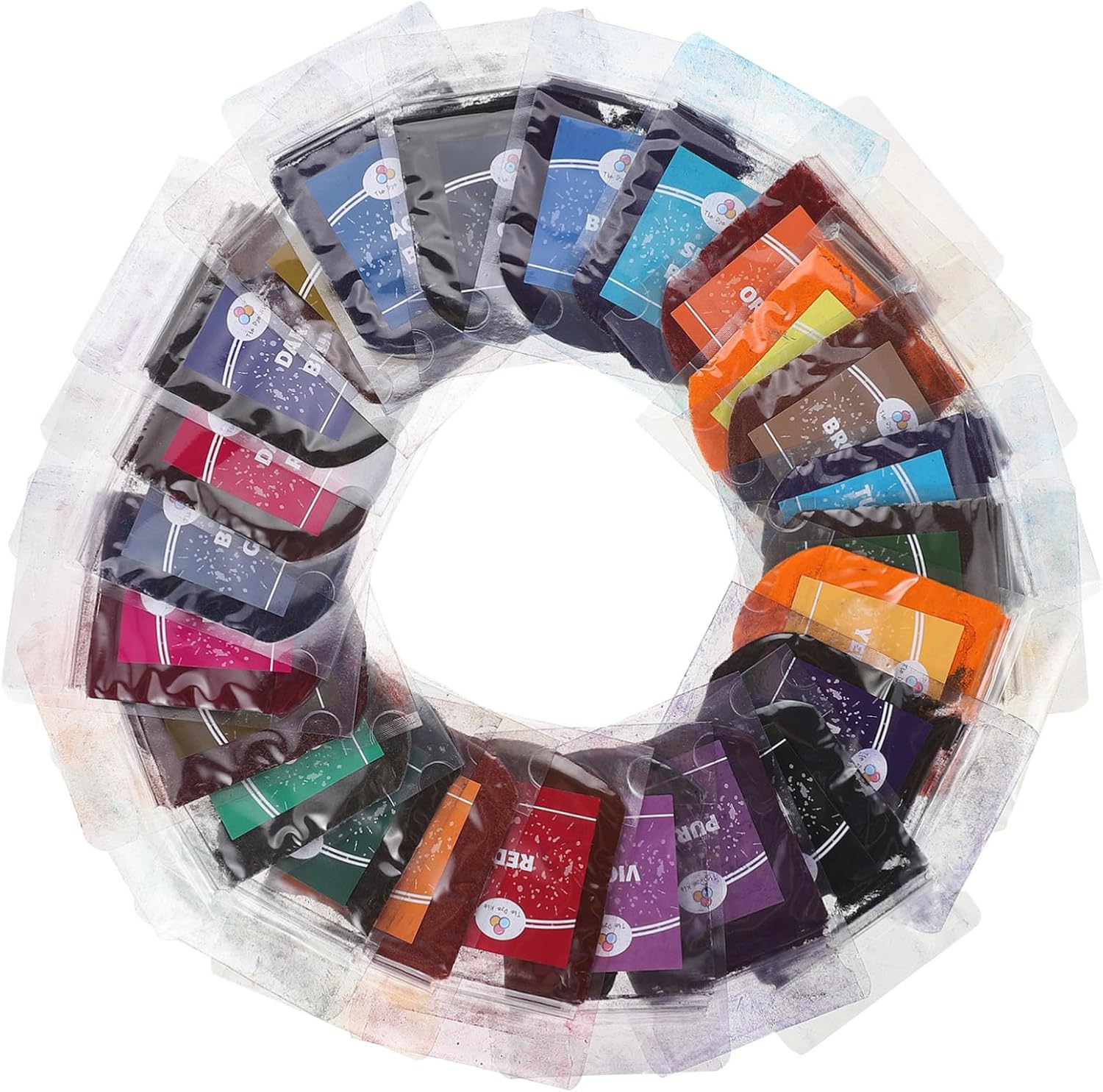 24bags Vibrant Tie Dye Powder for DIY Dyeing for Tie Dye Parties Halloween Crafts and Creative Projects Each Colors for All Ages