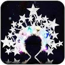 GORTIN Light up Stars Headband LED Headpiece Glowing Halloween Costume Headwear Rave Hair Accessories for Women