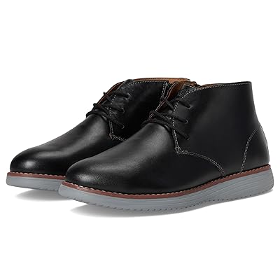 Johnston & Murphy Kids Upton Chukka (Little Kid/Big Kid) Boys Shoes Black Full Grain