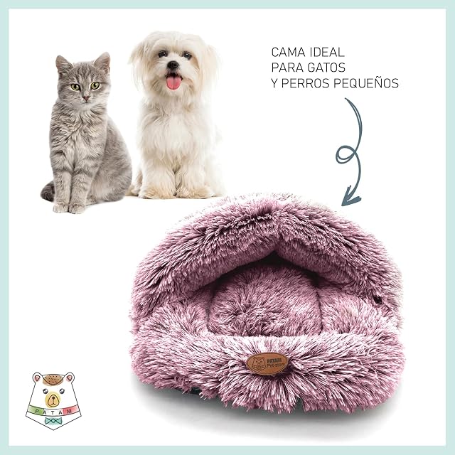 Foto 3 de 7 de PATAM Cama para Perros y Gatos - Antideslizante - Lavable a máquina - Cama Cueva para Mascotas
