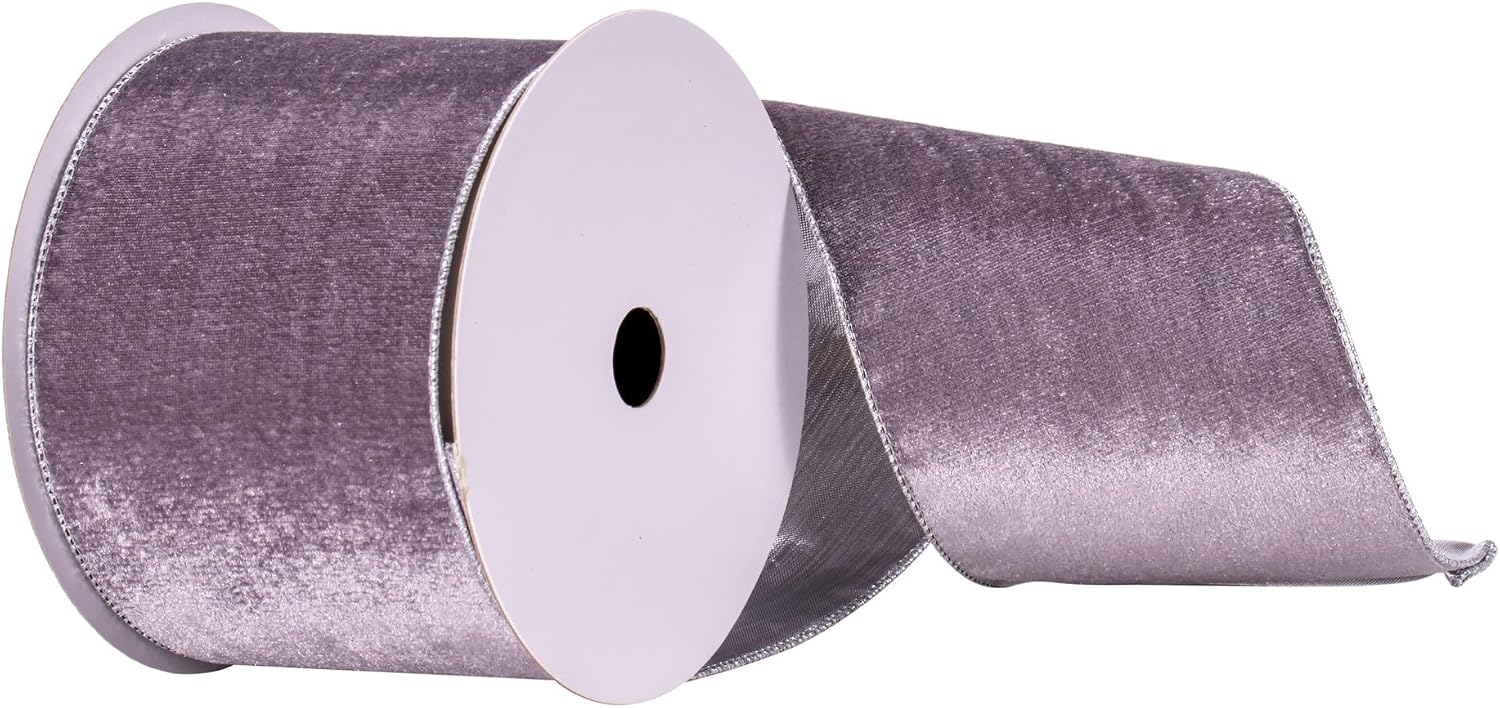Vickerman 4" x 10 yd Silver Ribbon, Seasonal Christmas Ribbon for Gift Wrapping, Tree Decor