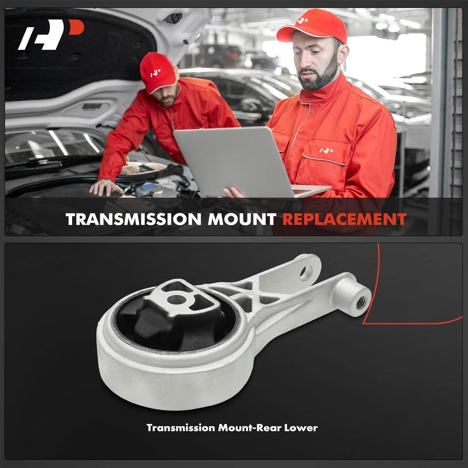 A-Premium Rear Lower Transmission Mount Compatible with Chevrolet Volt 2011-2015 & Cadillac ELR 2014-2016, 1.4L, Automatic Transmission