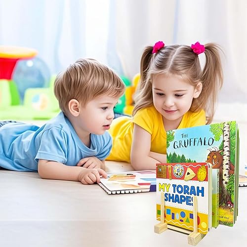 Miniatura 3 de Estantería de madera para niños, 2 unidades, estantes de exhibición de libros para niños, adecuado para habitaciones de niños, guardería y aula,