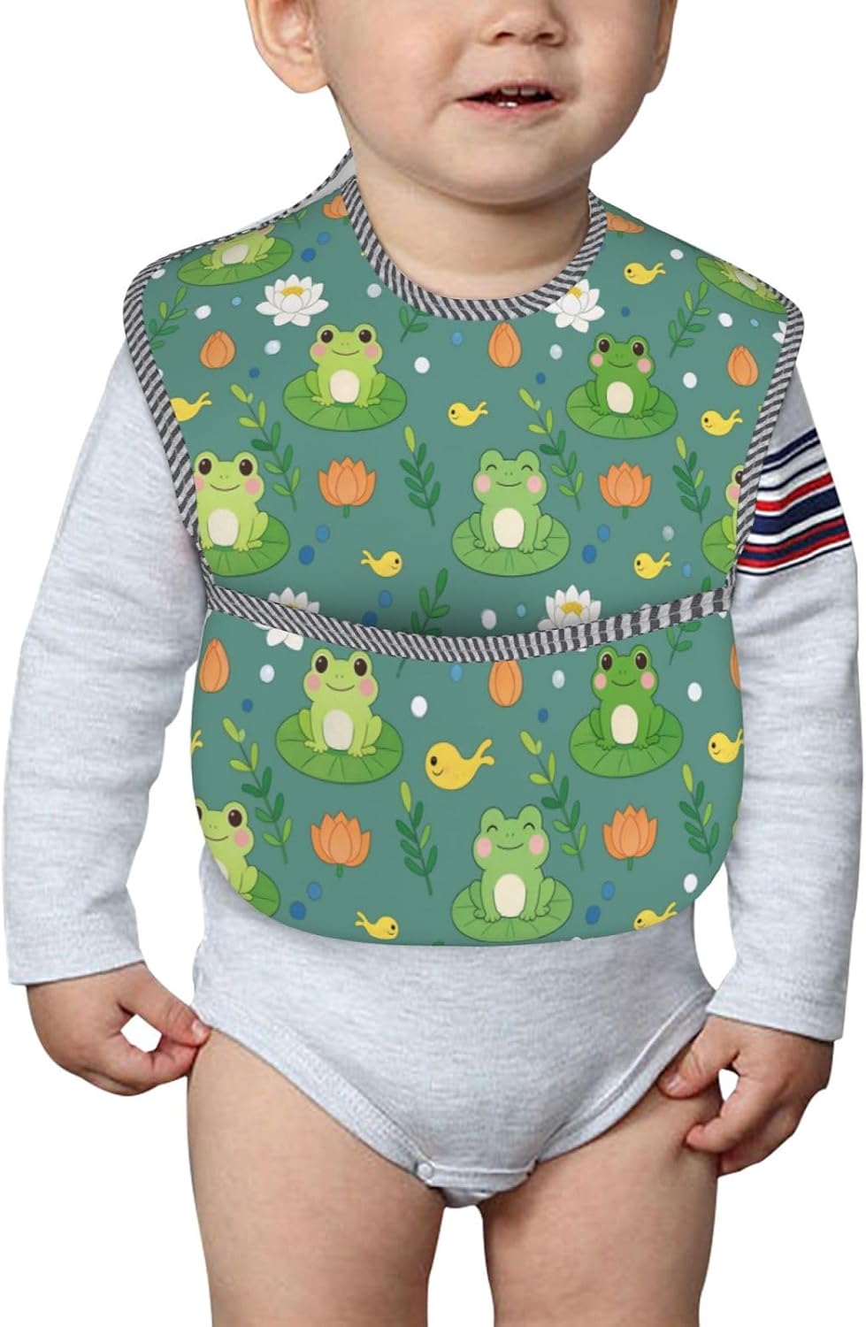 Cute Bibs 2Packs for 6-24 Months Washable Fabric Waterproof