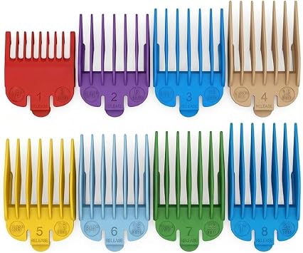 Multicolor Pet Clipper Guards Set,Professional Grooming Attachments
