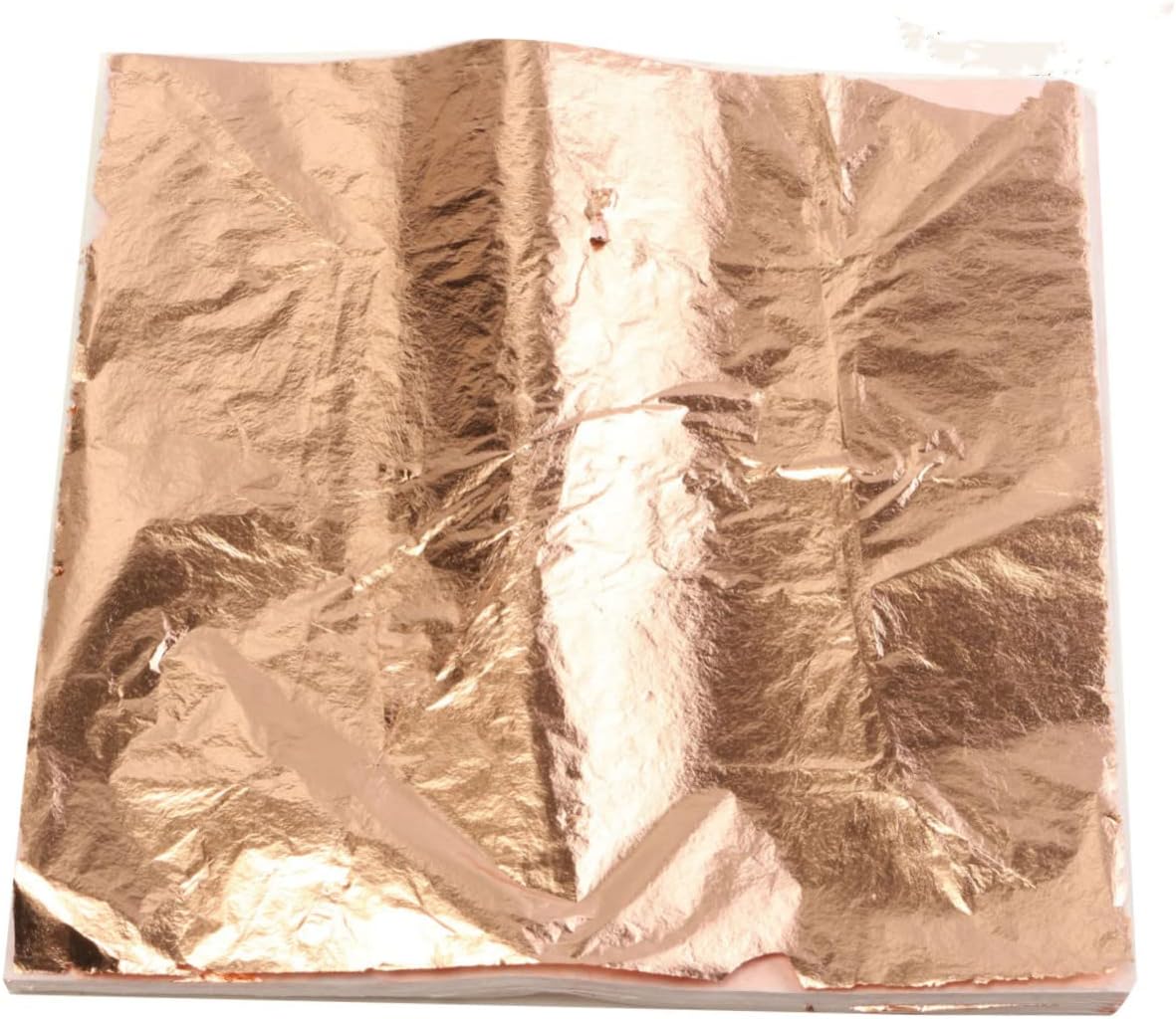 NUOBESTY 100Pcs Copper Color Gilding Foil Leaf Imitation Gold Silver for DIY Art Crafts Furniture Decoration Non Edible Crafting Material
