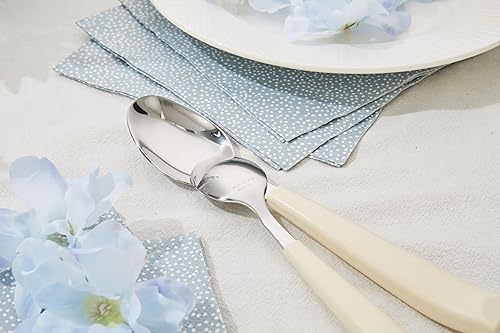 Miniatura 4 de ANNOVA Juego de cubiertos de acero inoxidable con mango colorido, utensilios de cocina, incluye cuchillos, tenedores, cucharas, tenedores de