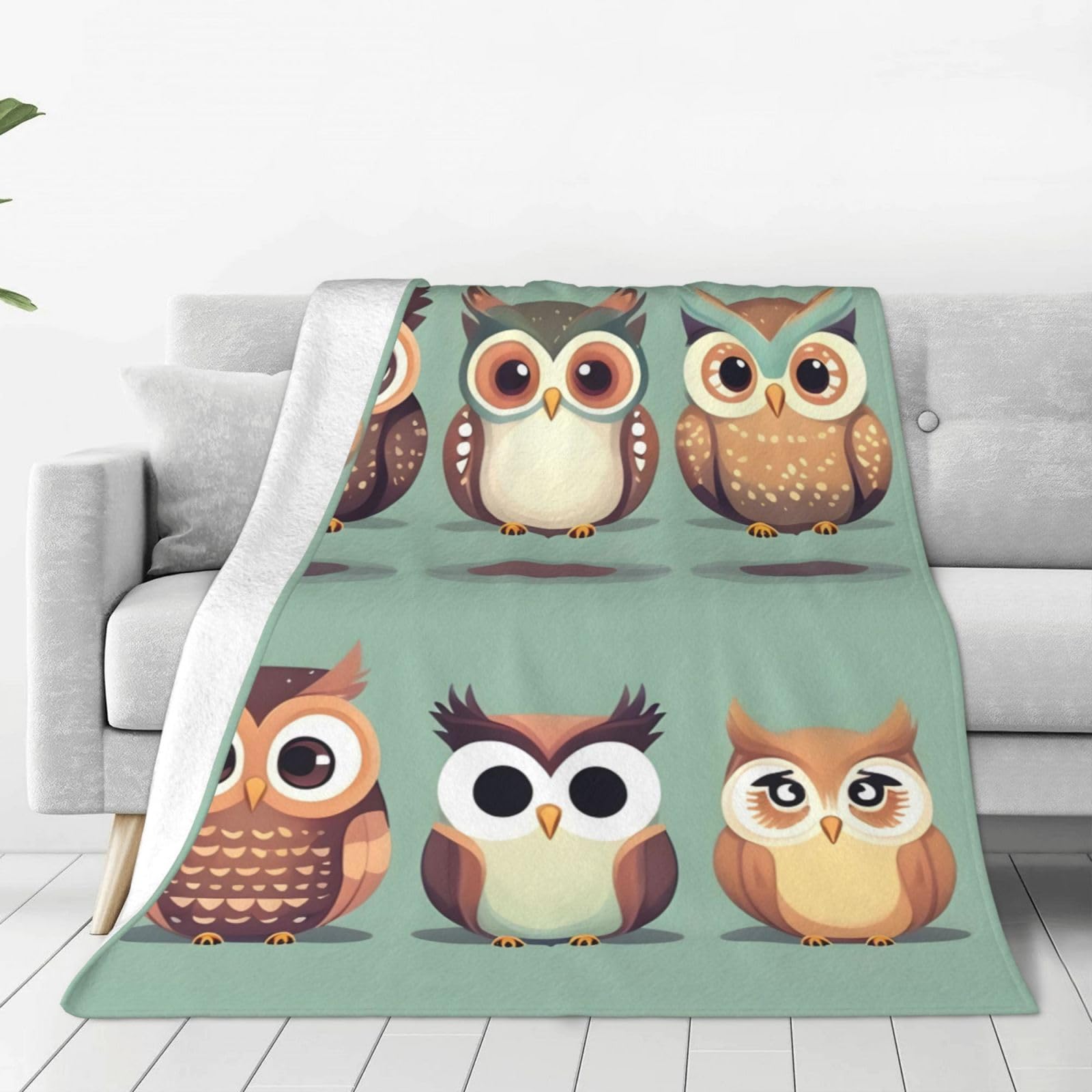 Couverture polaire hiboux pour des soirées cocooning chaleureuses sur le canapé