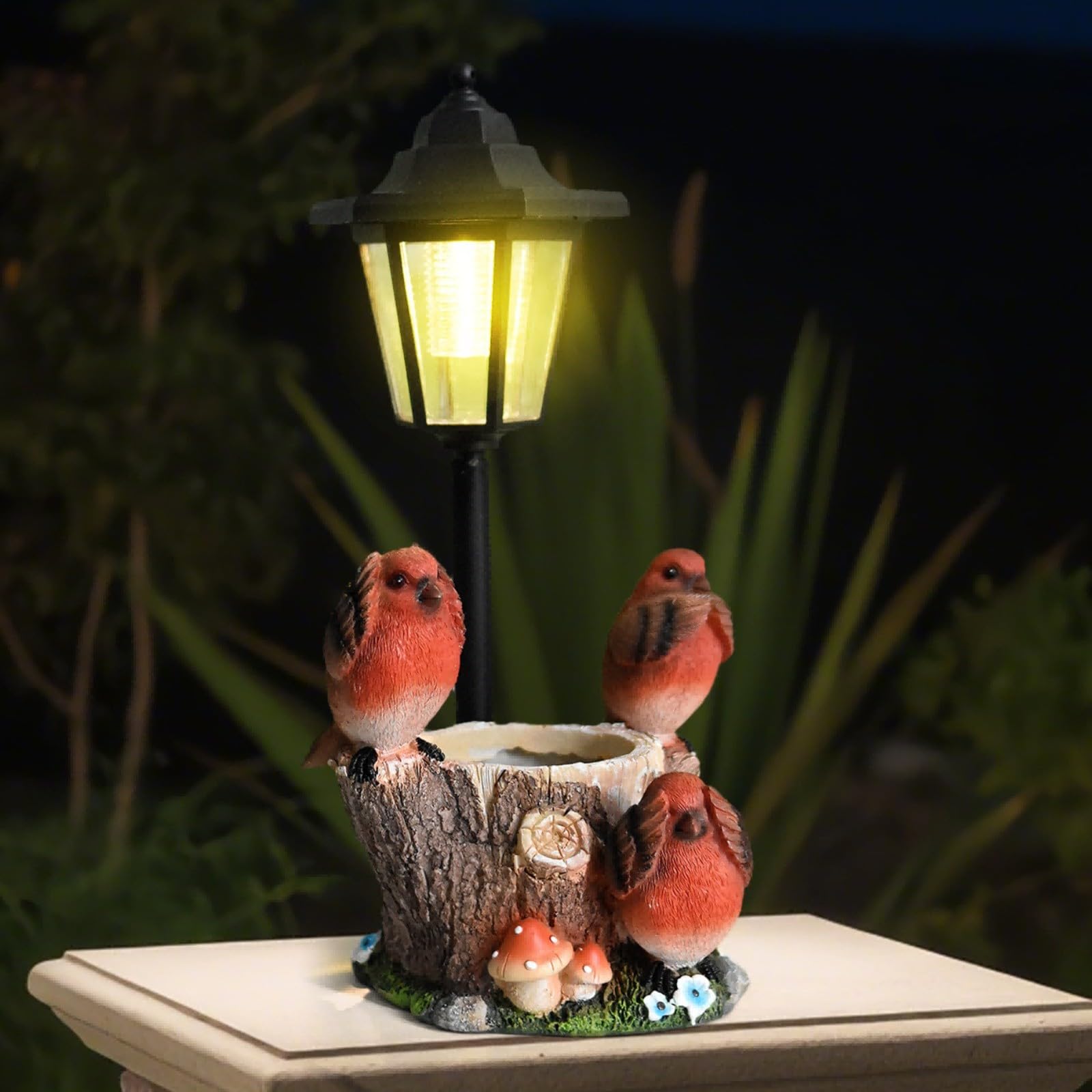Fauhapyway Statue Oiseau Résine pour décor Jardin Extérieur Étanche