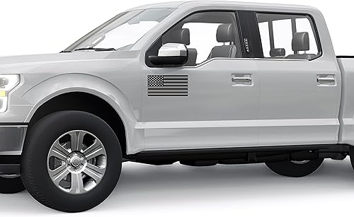 Miniatura 3 de Adhesivo táctico de la bandera de Estados Unidos, color negrogris, para parachoques de ventana (9 x 4.5 pulgadas)