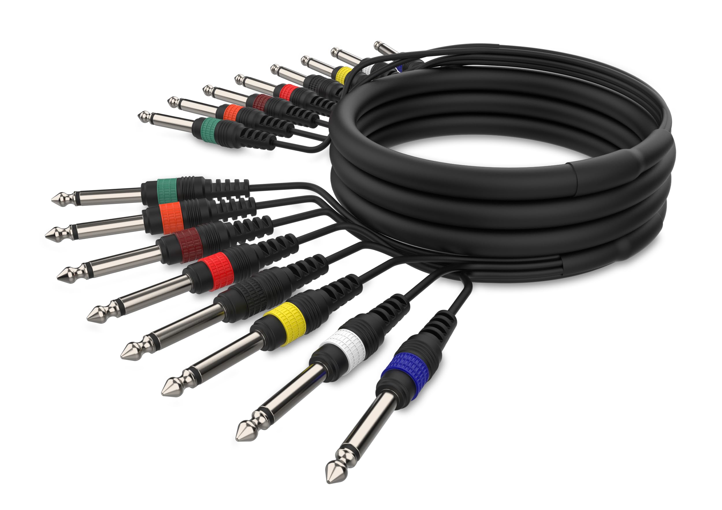 Audibax MC J8 5 Cable Multicore 8 Jacks Mono a 8 Jacks Mono 5 Metros