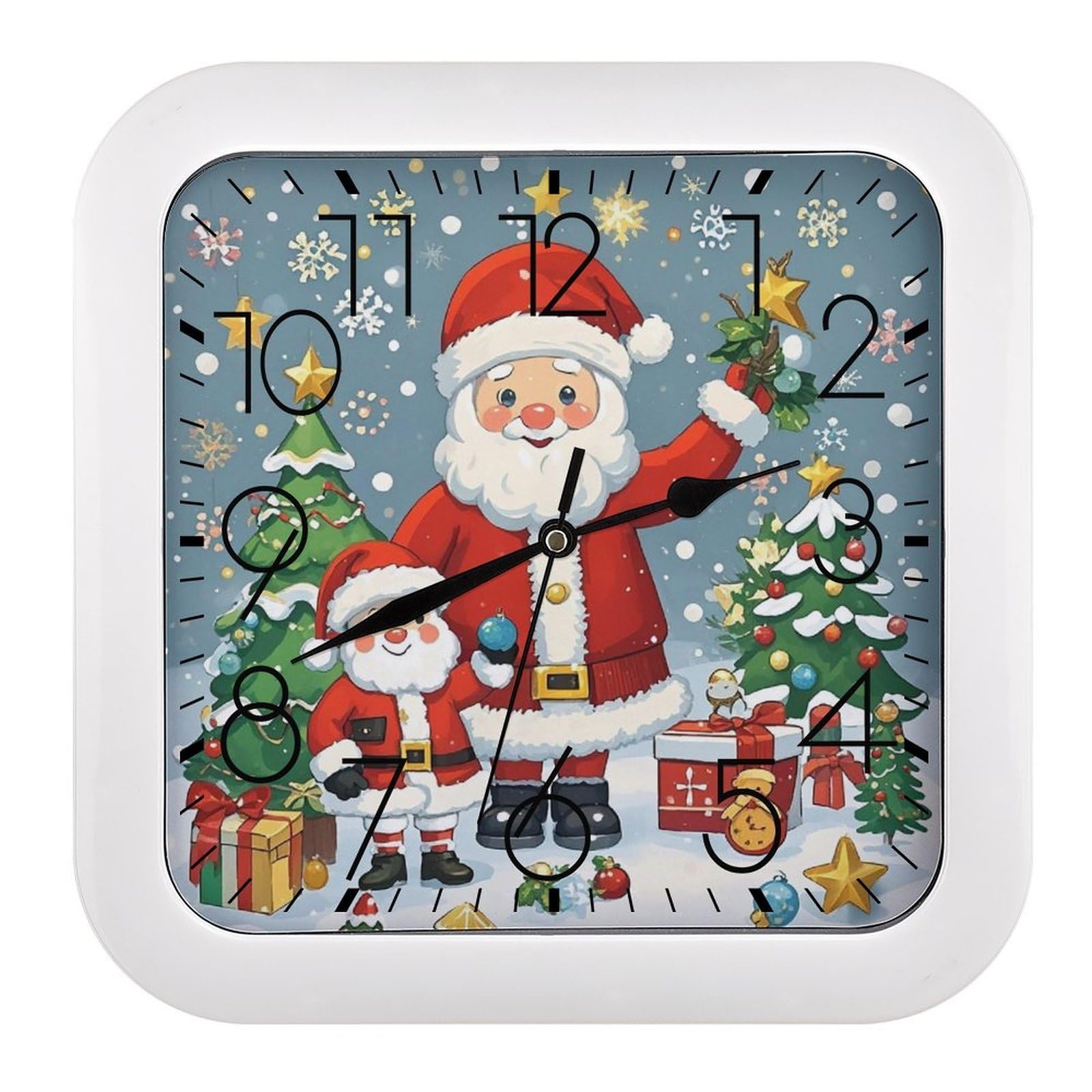 Horloge murale de Noël pour une décoration de maison élégante en hiver