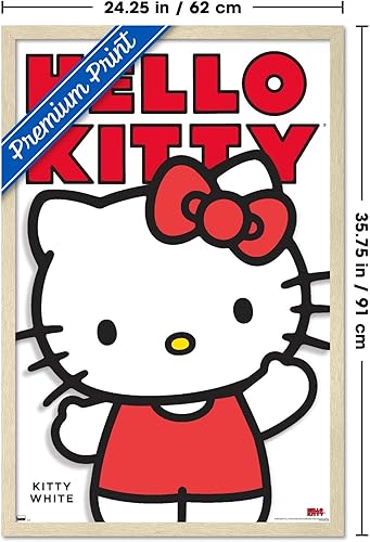 Vista 59 de Trends International Hello Kitty and Friends: Hello - Kitty - Póster de pared de la serie blanca de 34 pulgadas de largo x 22.4 W, paquete de póster