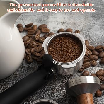 2 Pcs Stainless Steel Coffee Filter, 51mm Pressurized Espresso Filter Basket for Portafilter Machines, Espresso Machine Parts Compatible with 51 mm Portafilter Coffee Machines((2 Cups +1 Cup)