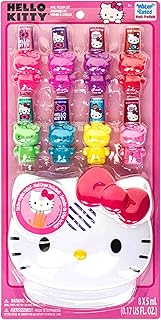 Townley Girl Hello Kitty 8 Pack Non-Toxic Peel-Off Shimmer and Opaque, Water-Based Safe Nail Polish Set with Nail Dryer for Kids, AA Batteries Not Included, Ages 3 and Up