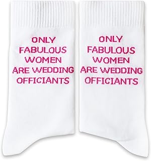 Officiant Socks for Women Funny Gift Only Fabulous and Strong Women Are Wedding Officiants Printed Novelty Socks