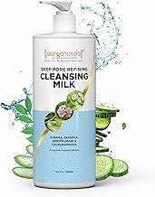 Aaryanveda Cleansing Milk 1000ml | Deep Pore Cleanser with Kheera, Ghritkumari, Dugdha & Lalpunarnava | Hydrates, Refreshes & Tightens Skin | For All Skin Types