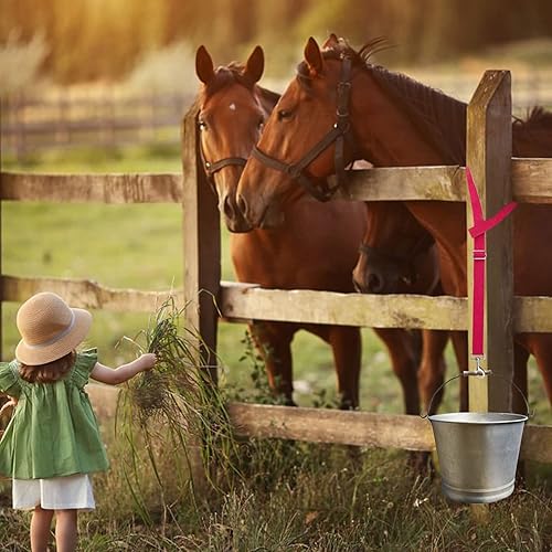 Miniatura 4 de Ganchos de nailon para correa de cubo de caballo, 4 piezas ajustables de 28 a 50 pulgadas de longitud, proveedores de cabras para heno, cubos de