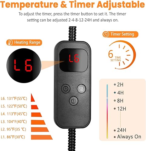 Miniatura 5 de Cama térmica para gatos de interior, cama eléctrica para gatos de 20 pulgadas, cama calentada para gatos y perros pequeños, cama lavable y calmante