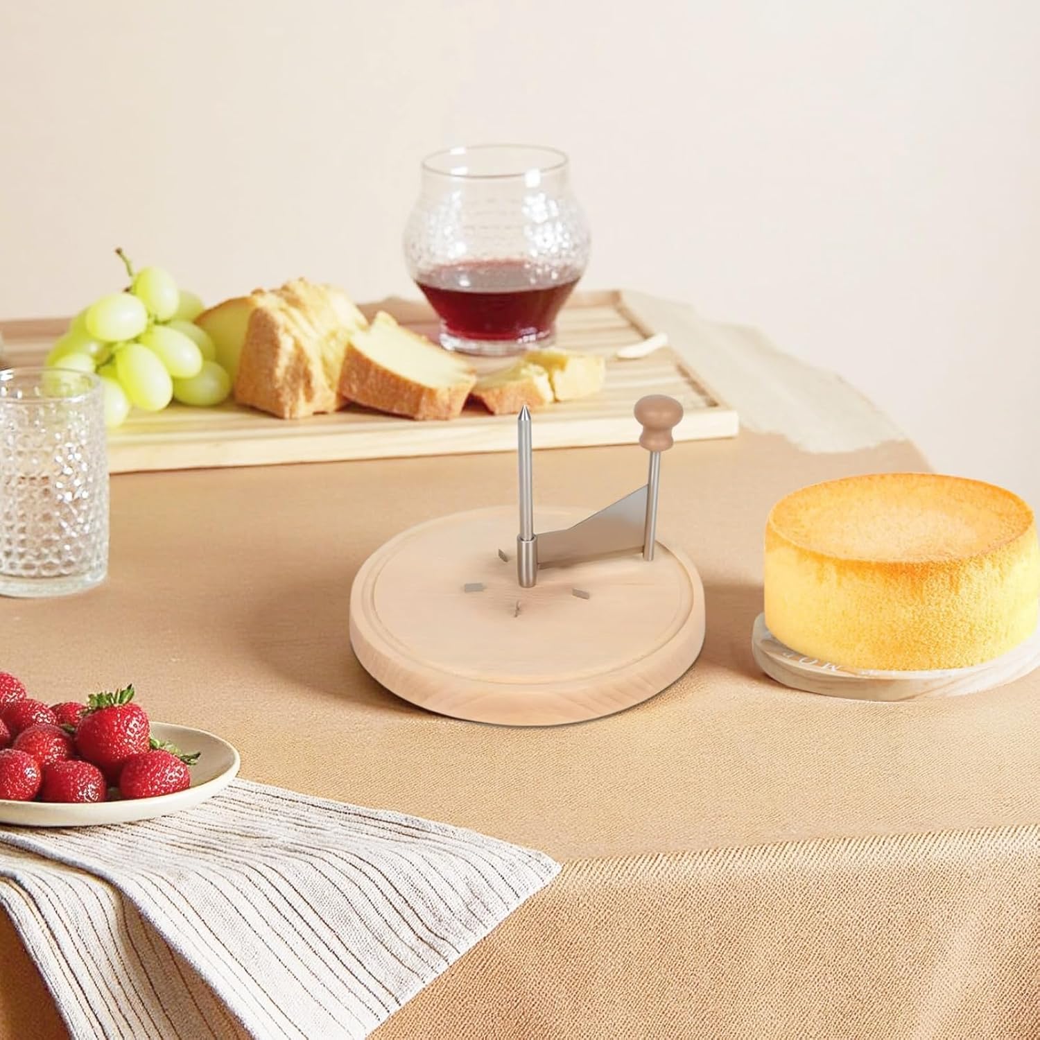 Multi-Purpose Cheese Cutter Board With Handle, Wooden Base Cheese Slicer, Manual Cheese Shaver With Stainless Steel Cutter For Shaving Chocolate, Cheese, Truffles