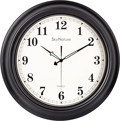 Reloj de pared de 18 pulgadas, silencioso sin tictac, funciona con pilas, reloj de pared grande para interiores y exteriores, reloj de pared