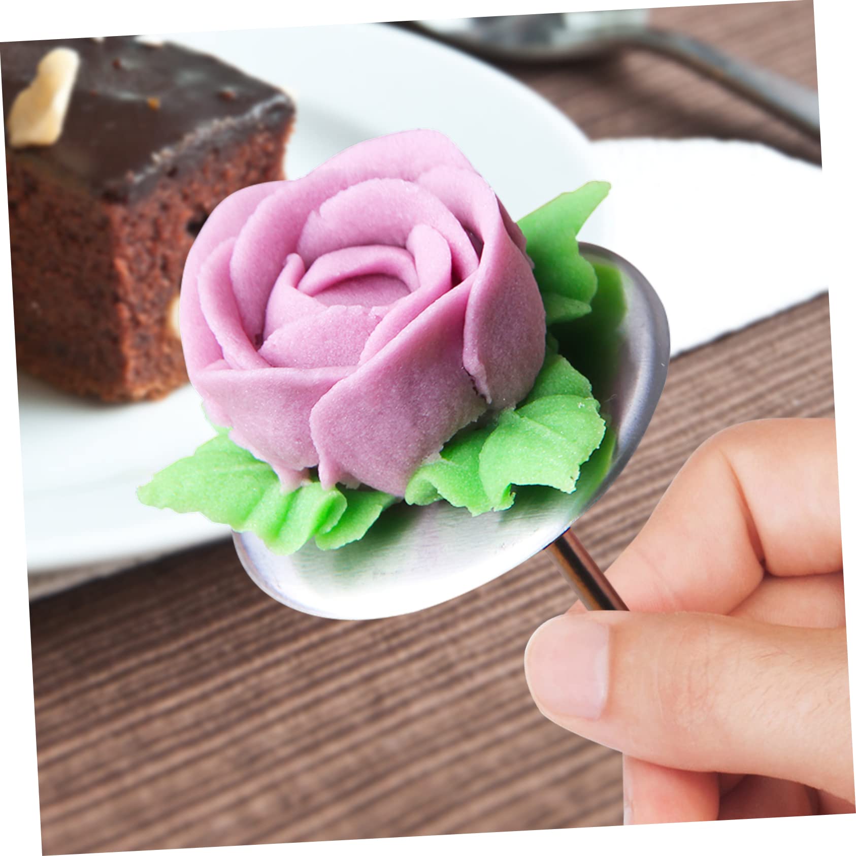 Cabilock 5 Sätze Dekorieren inoxlm holzaufsteller Kuchenblüten Fondant-Briefmarken Schablonen Zoll Werkzeug Werkzeug Zuckerguss Blumen Dekoration Zubehör für Kuchendekorationssets