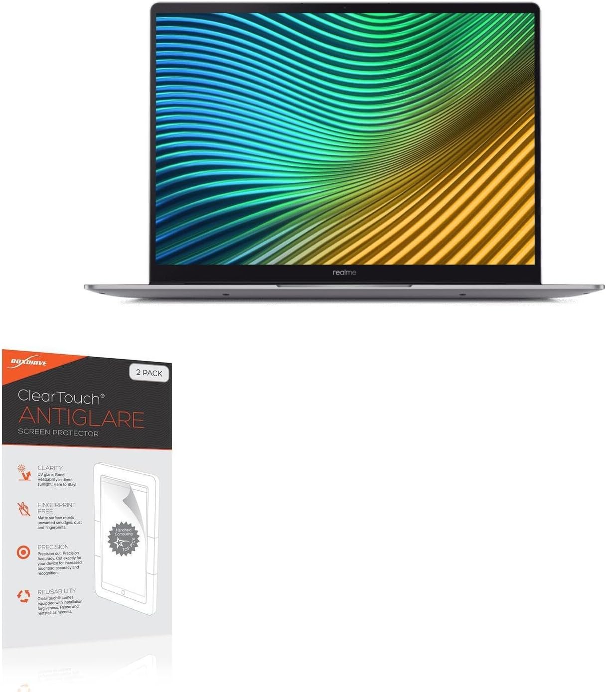 BoxWave Screen Protector Compatible With Realme Book - ClearTouch Anti-Glare (2-Pack), Anti-Fingerprint Matte Film Skin