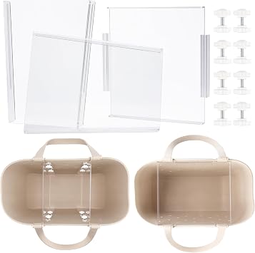 1 Pack On Top Acrylic Table Tray + 2 Pack Acrylic Divider Trays Fit For Extra Large Size Simple Modern Bag   Perfect Organization Solution for Easy Access and Stylish Storage!