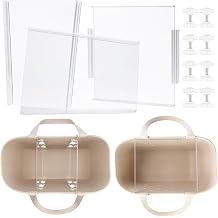 1 Pack On Top Acrylic Table Tray + 2 Pack Acrylic Divider Trays Fit For Extra Large Size Simple Modern Bag   Perfect Organization Solution for Easy Access and Stylish Storage!