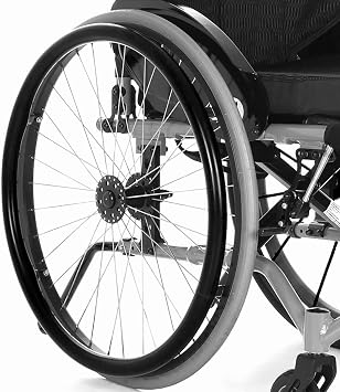 Silicone Wheelchair Push Rim Covers, Non-Slip Wear-Resistant Hand Push Cover, Wheelchair Rim Grips, Wheelchair Rear Wheel Cover for Improve Grip and Traction Black, 22in