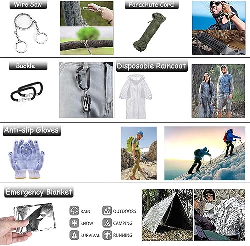 Miniatura 4 de Kits de supervivencia para camping, bolsa de primeros auxilios, equipo al aire libre, kits de emergencia, bolsa para camping, senderismo, barco,