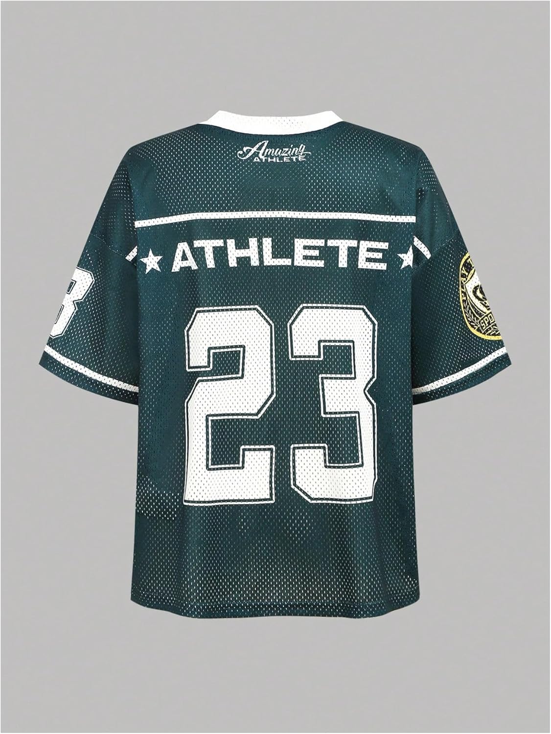 Girl's Jersey Shirts Number Print Graphic Tees V Neck Mesh Y2K Tops Sport Jersey Streetwear - Image 3