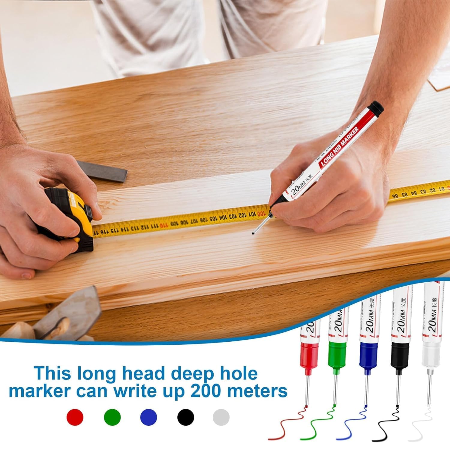 Deep Hole Markers - 10 Pack Colorful Carpenter Pens -4 Deep Hole Markers - 10 Pack Colorful Carpenter Pens -4