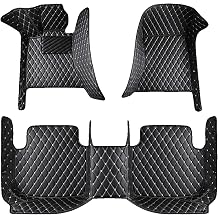 Full Coverage Car Leather Floor Mats for Toyota Yaris Cross/Hybrid 2020-2025, Waterproof Non Slip Floor Liners Front Rear Row Floor Foot Pads Protection Carpets Interior Accessories
