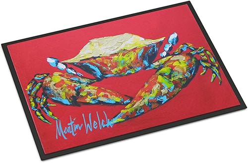 Caroline's Treasures MW1096JMAT - Tapete para puerta delantera de 24 x 36 pulgadas, para interiores y exteriores, para entrada, antideslizante,