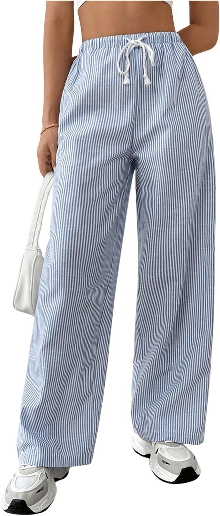 old navy blue and white striped pants