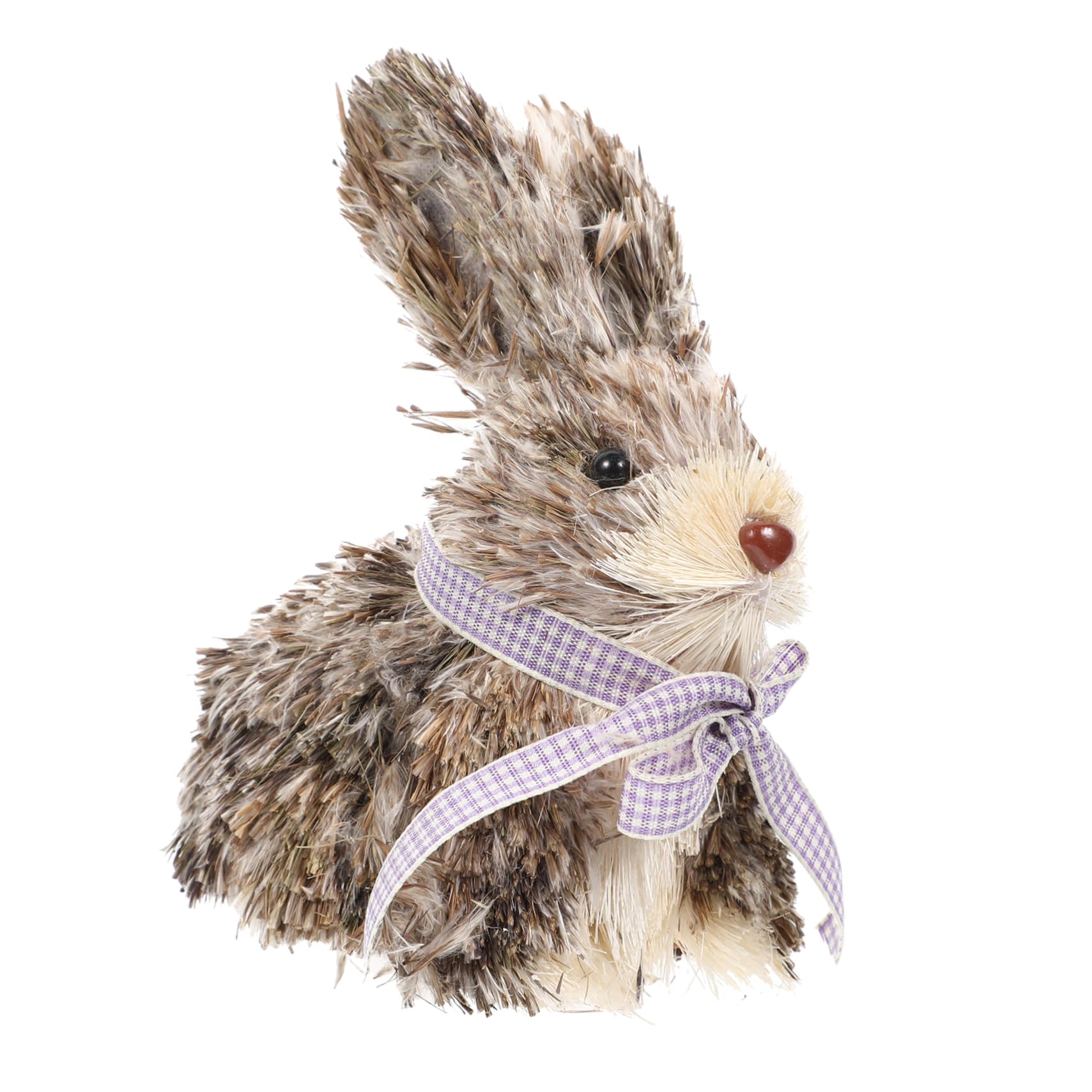 Lapin paille tressée : statuette animale artisanale pour style campagne chic