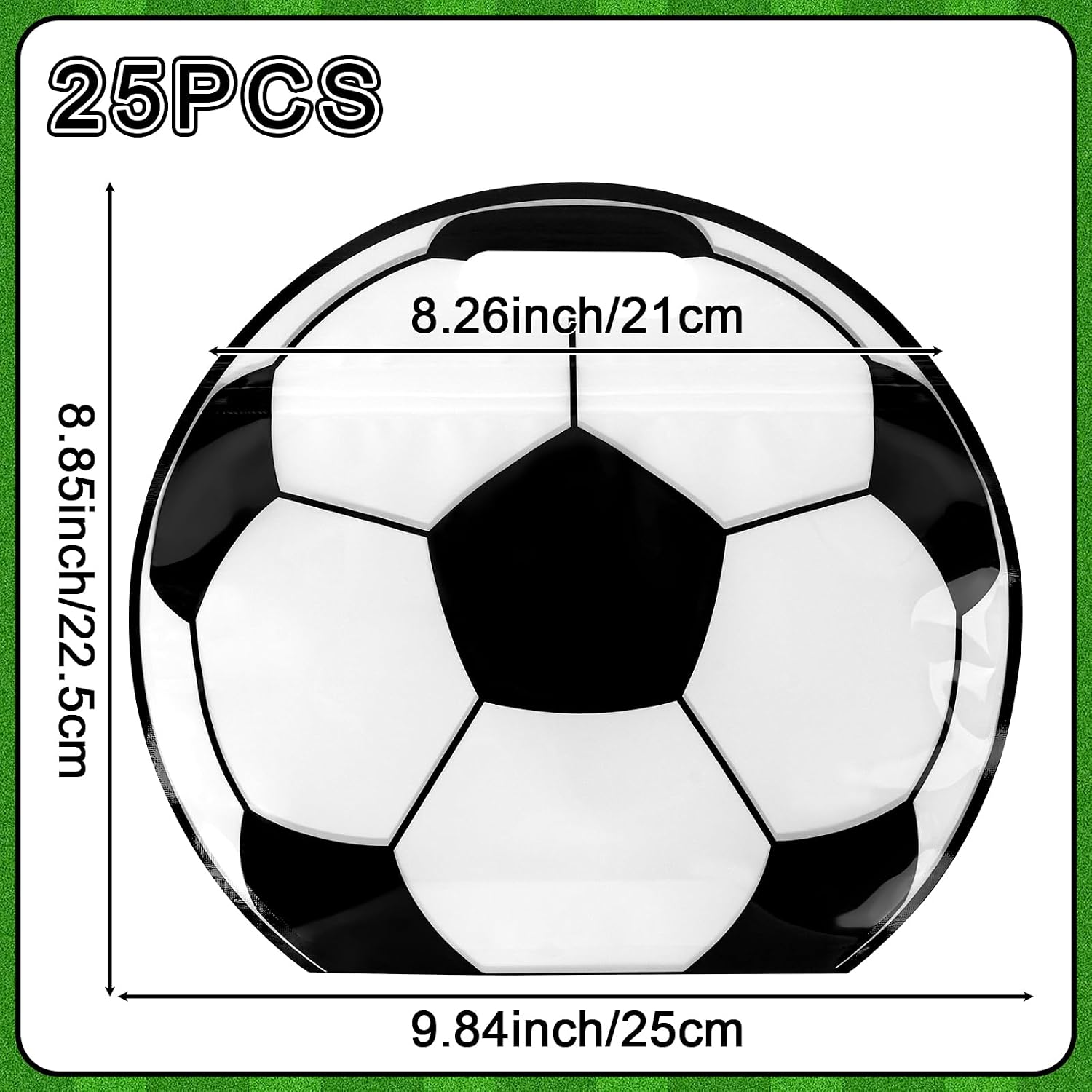 Hooqict 25pcs Soccer Goodie Bags with Handles Reusable Sealed Soccer Gift Bags Snack Treat Candy Goody Bag Party Favors for Kids Boys Team Gifts Sports Game Day Birthday Party Supplies image 2