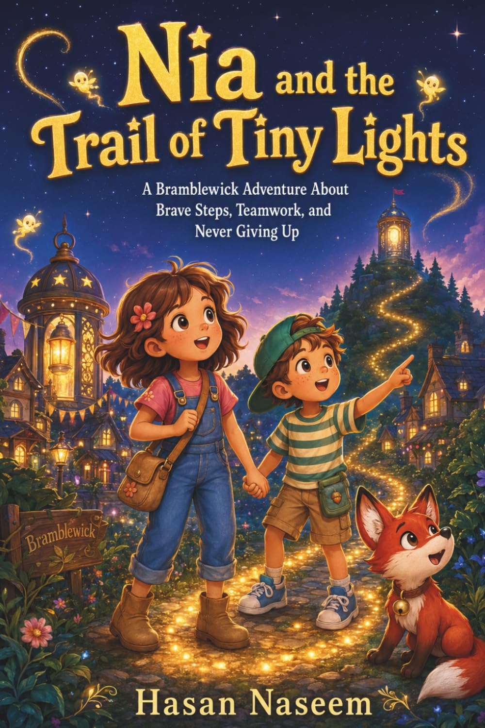 Nia and the Trail of Tiny Lights: A Bramblewick Adventure About Brave Steps, Teamwork, and Never Giving Up